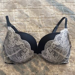 La Senza Push Up Lace Bra Black 34DD